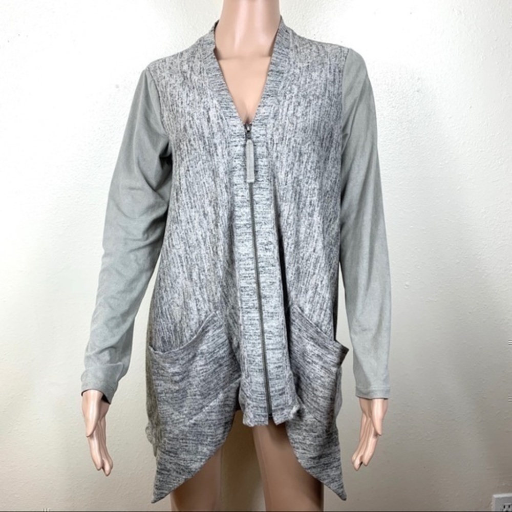 LOGO LORI GOLDSTAIN WOMEN CARDIGAN ZIPPER XS